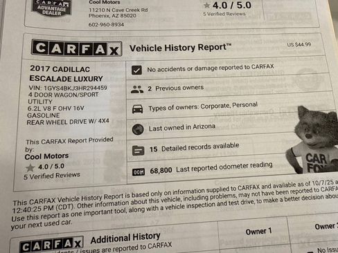 Used 2017 Cadillac Escalade Luxury image 9