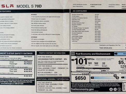 Used 2016 Tesla Model S 70D image 20