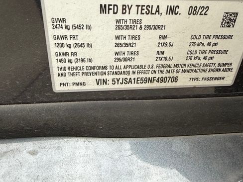 Used 2022 Tesla Model S Standard Range AWD/4WD image 15