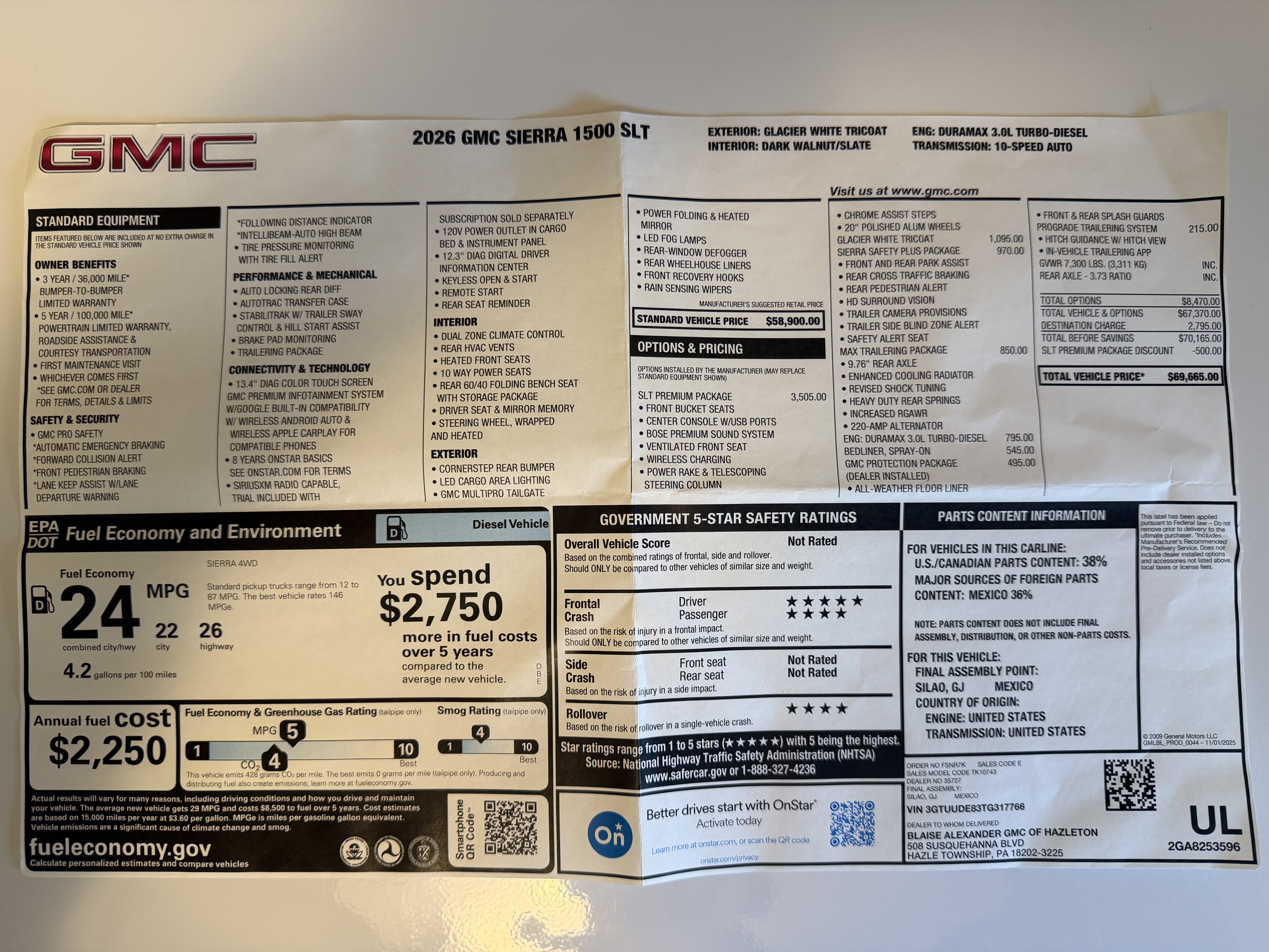 Used 2026 GMC Sierra 1500 SLT w/ SLT Premium Package AWD/4WD image 11