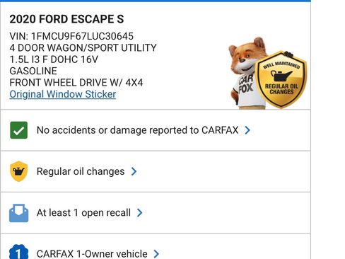 Used 2020 Ford Escape S image 14