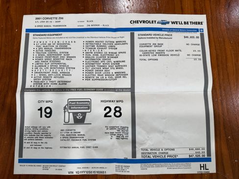 Used 2001 Chevrolet Corvette Z06 RWD image 6