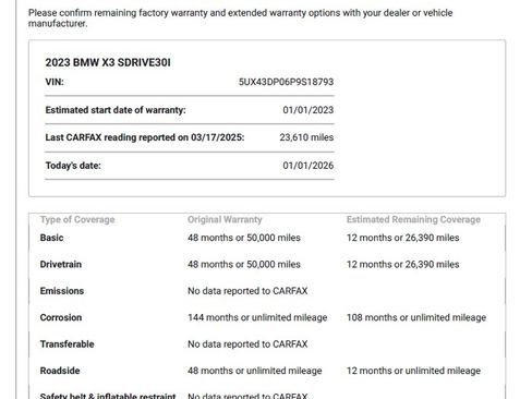 Used 2023 BMW X3 sDrive30i w/ Premium Package image 20