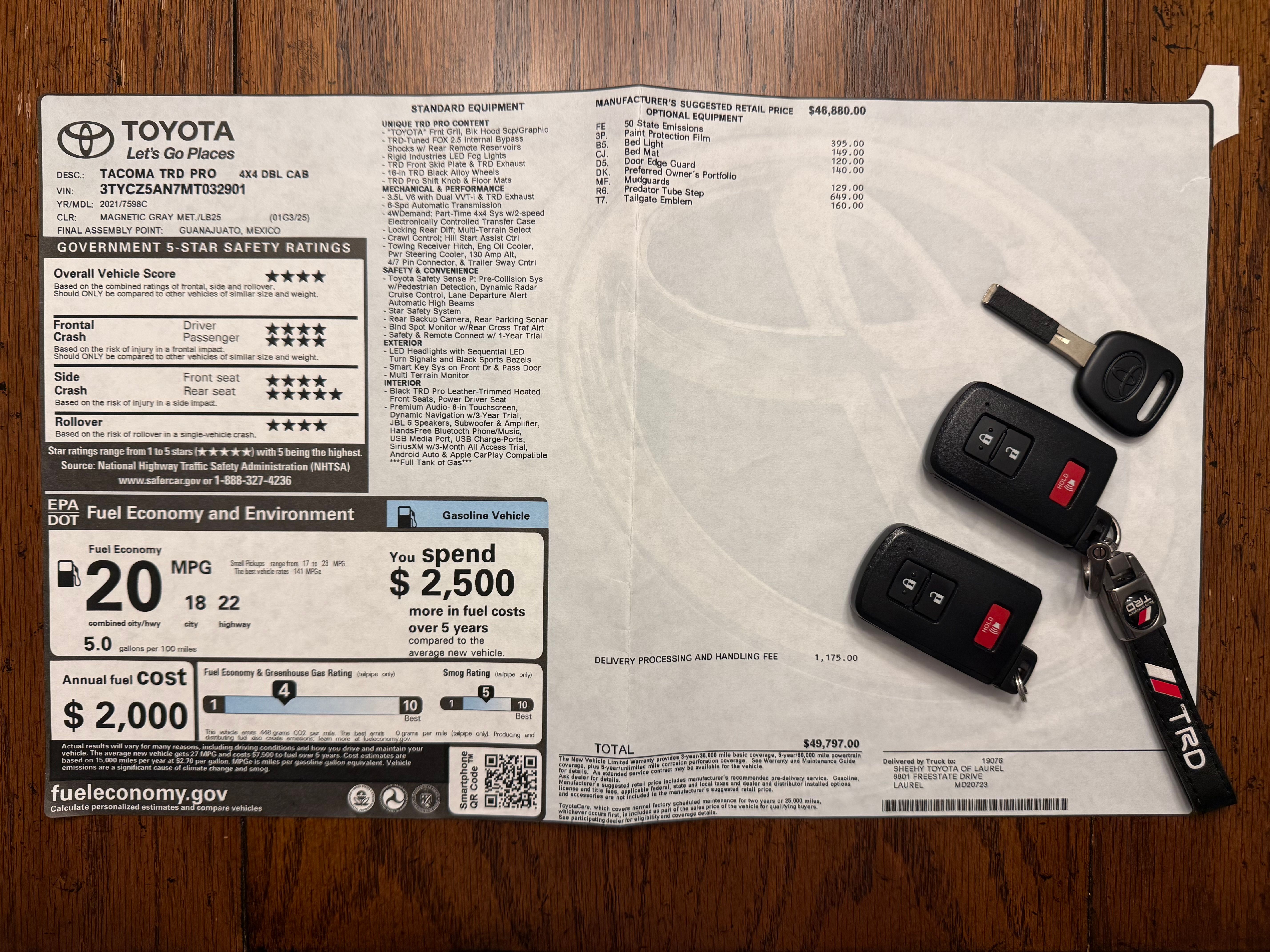 Used 2021 Toyota Tacoma TRD Pro AWD/4WD image 31