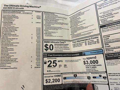 Used 2023 BMW X3 sDrive30i w/ Premium Package image 12