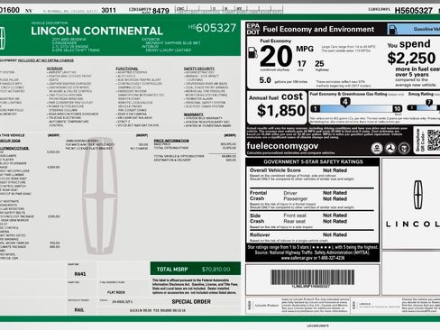 Used 2017 Lincoln Continental Reserve w/ Luxury Package image 12