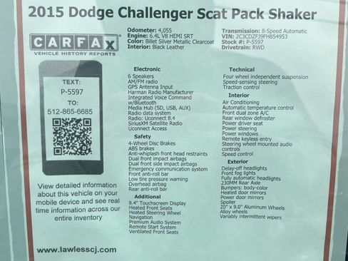 Used 2015 Dodge Challenger R/T Scat Pack RWD image 13