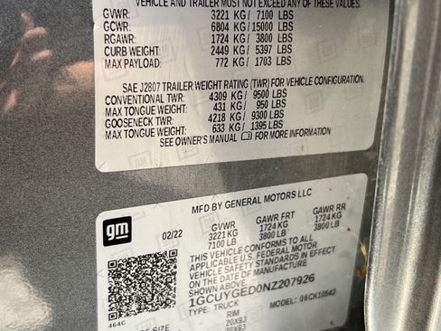 Used 2022 Chevrolet Silverado 1500 LTZ w/ Technology Package AWD/4WD image 2