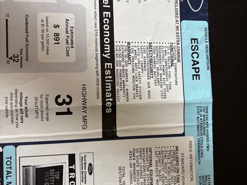 Used 2009 Ford Escape 2WD Hybrid image 14