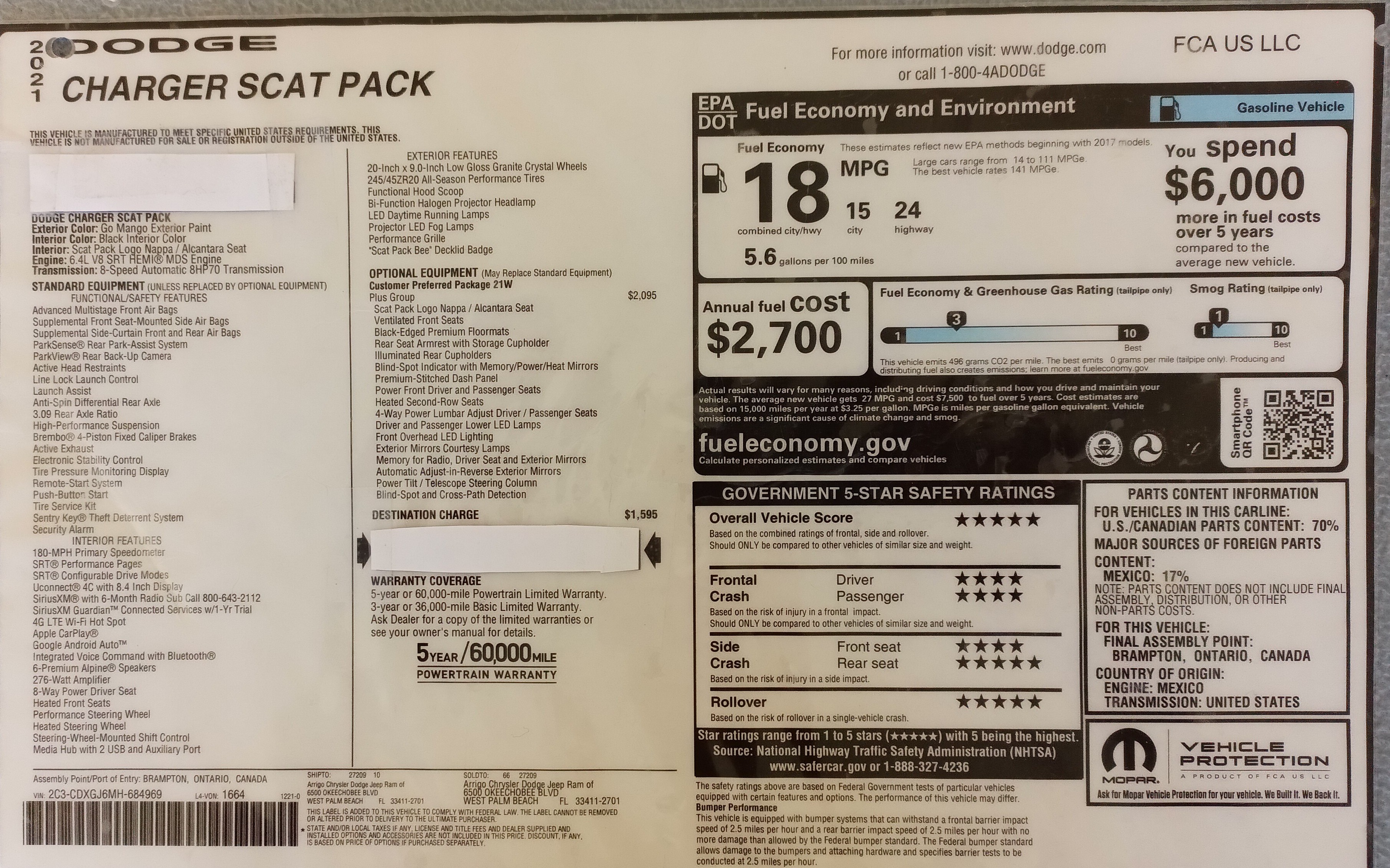 Used 2021 Dodge Charger Scat Pack w/ Plus Group RWD image 9