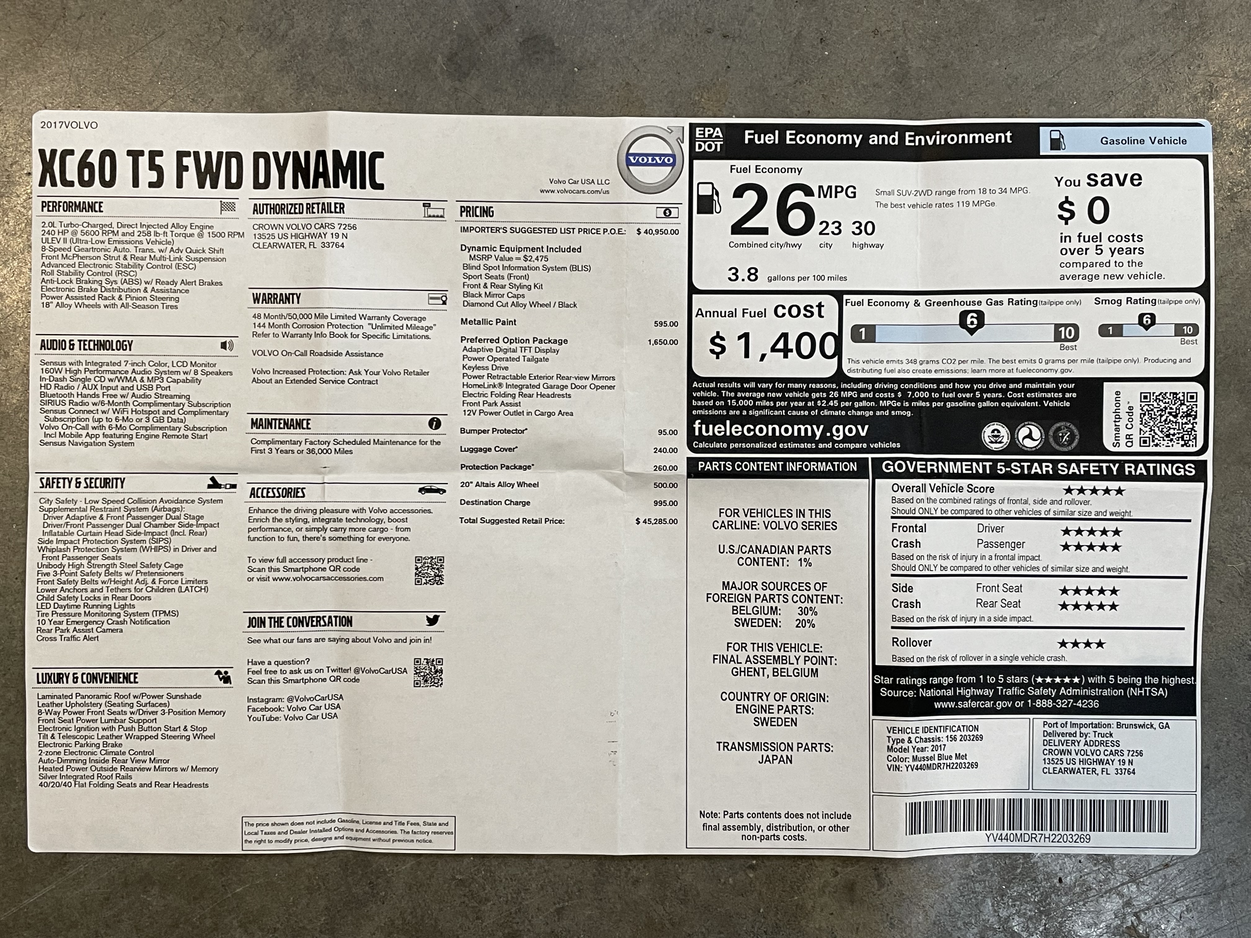 Used 2017 Volvo XC60 T5 Dynamic w/ Preferred Option Package FWD image 14