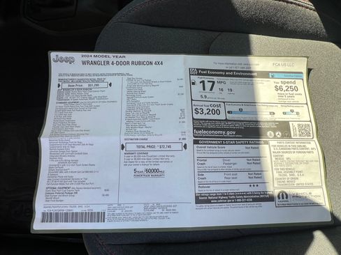 Used 2024 Jeep Wrangler Unlimited Rubicon w/ XTREMEE 35" Tire Package image 11