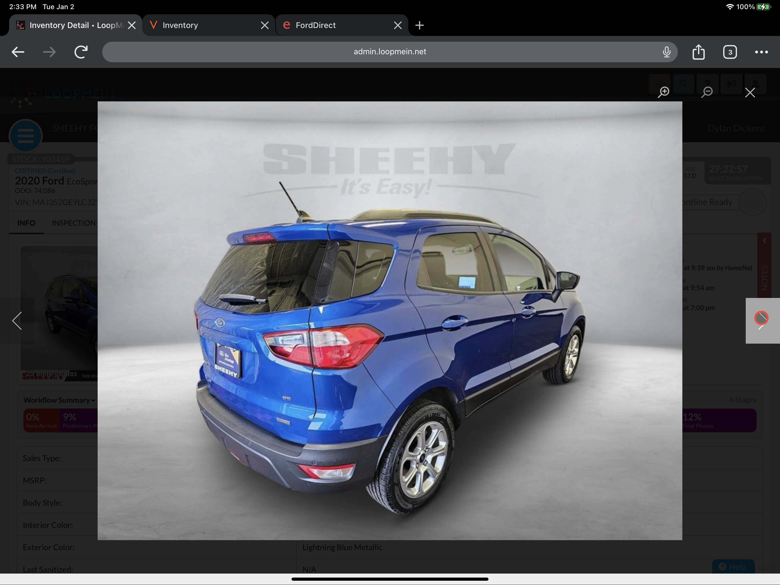 Used 2020 Ford EcoSport SE FWD image 10