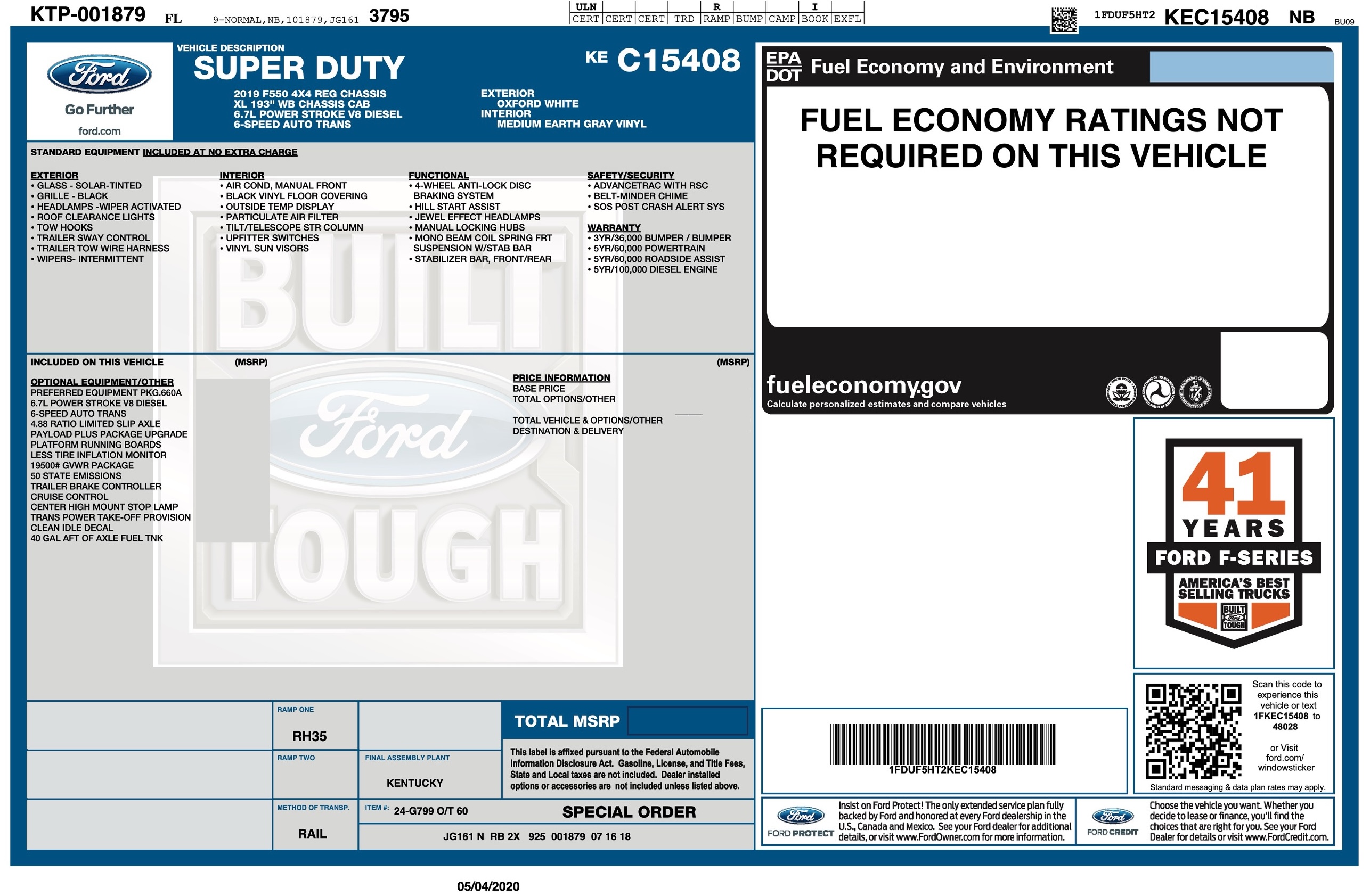 Used 2019 Ford F550 4x4 Regular Cab Super Duty image 18