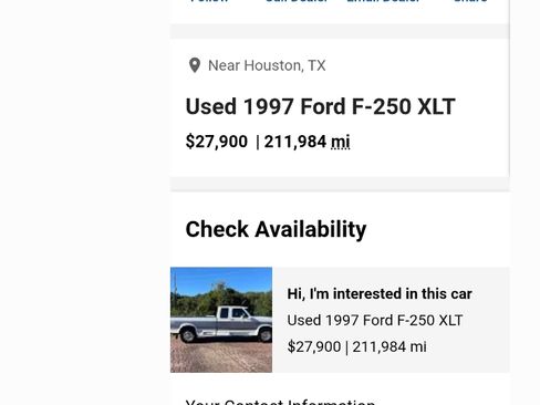 Used 1997 Ford F250 4x4 Crew Cab Heavy Duty image 10