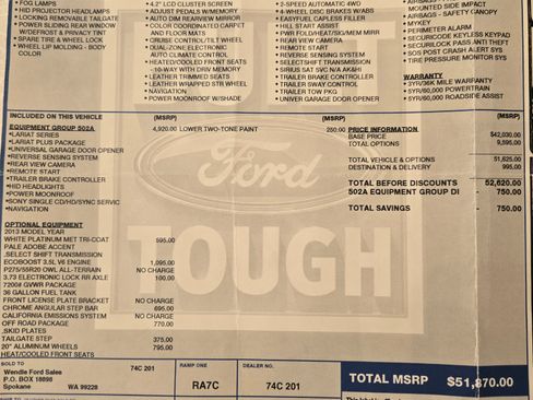 Used 2013 Ford F150 Lariat w/ Luxury Equipment Group image 2