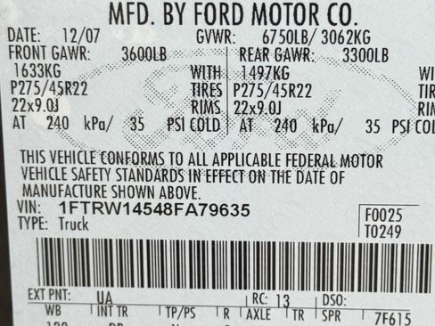 Used 2008 Ford F150 Harley-Davidson image 17