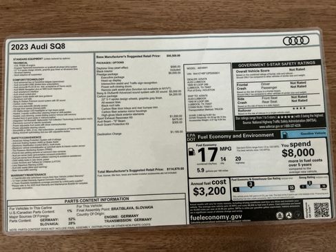 Used 2023 Audi SQ8 Prestige w/ Prestige Package image 19