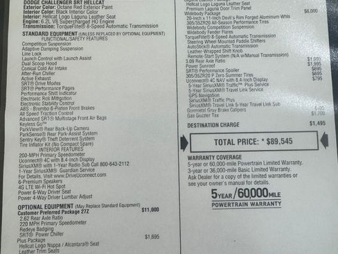 Used 2019 Dodge Challenger SRT Hellcat Redeye image 17