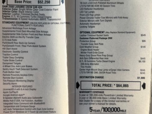 Used 2019 RAM 2500 Laramie w/ Cold Weather Group image 15