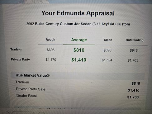 Used 2002 Buick Century Custom w/ Special Edition Pkg image 11