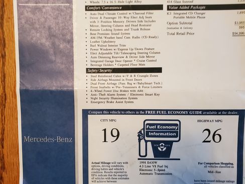 Used 1998 Mercedes-Benz E 430 Sedan image 6
