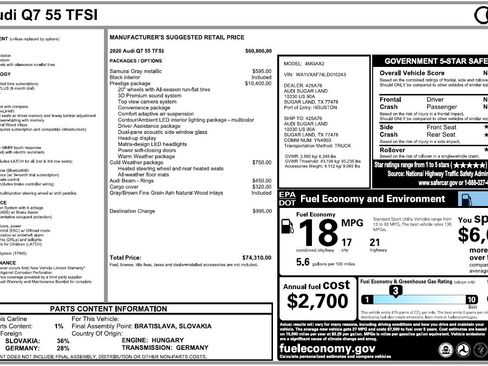 Used 2020 Audi Q7 3.0T Prestige w/ Prestige Package image 32