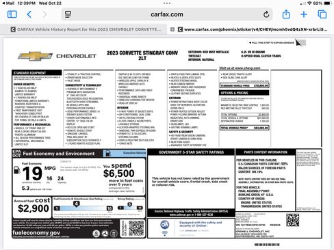 Used 2023 Chevrolet Corvette Stingray Preferred Conv w/ 2LT image 7