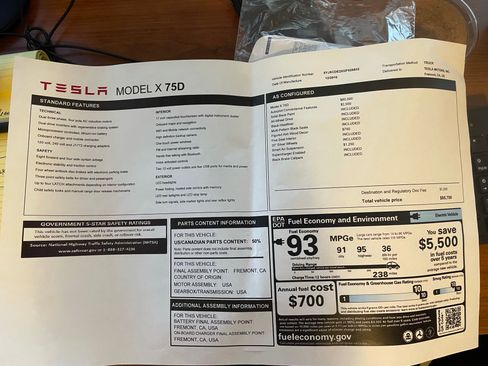 Used 2016 Tesla Model X 75D image 6