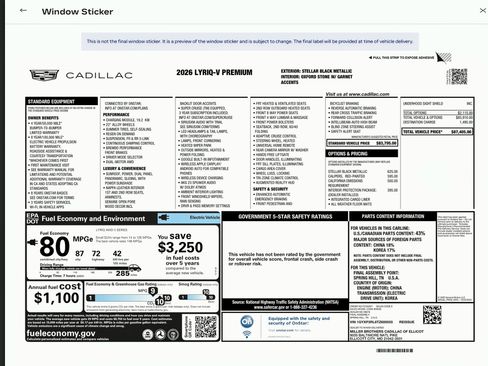 Used 2026 Cadillac Lyriq V image 2