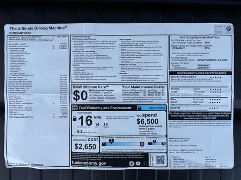 Used 2018 BMW X5 M w/ Executive Package image 5