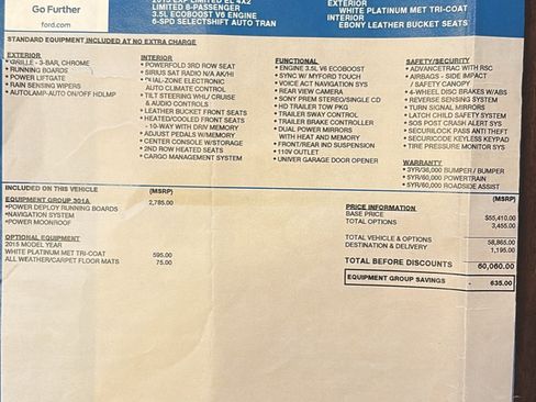 Used 2015 Ford Expedition EL Limited w/ Equipment Group 301A image 4