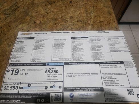 Used 2020 Chevrolet Corvette Stingray Premium Conv w/ 3LT Preferred Equipment Group image 4