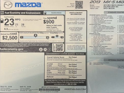 Used 2013 MAZDA MX-5 Miata Grand Touring image 17