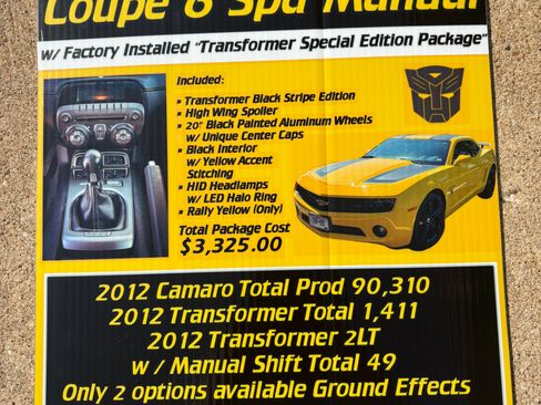 Used 2012 Chevrolet Camaro LT w/ Transformers 3 Edition RWD image 14