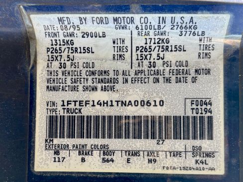 Used 1996 Ford F150 4x4 Regular Cab image 11