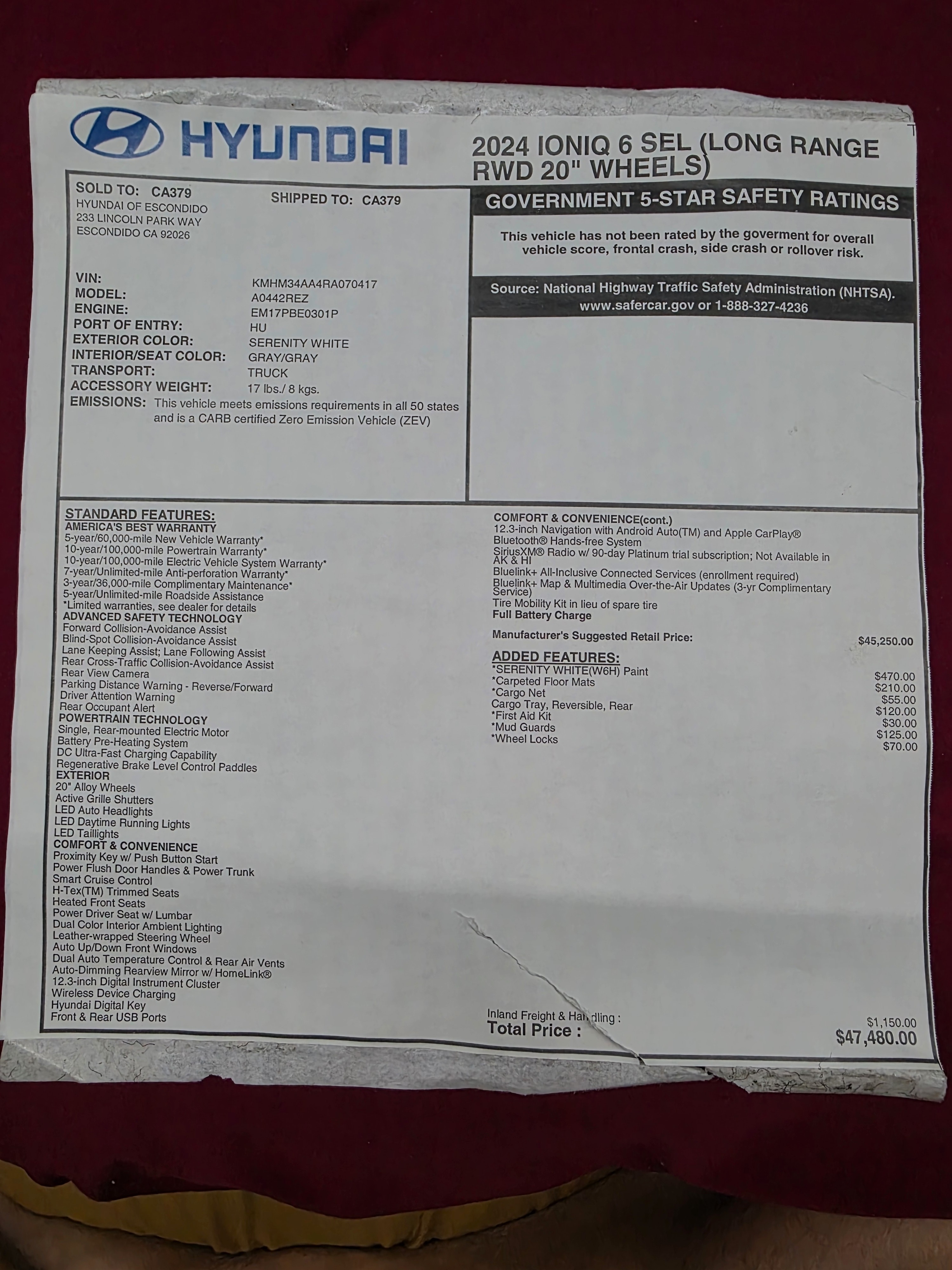 Used 2024 Hyundai Ioniq 6 SEL RWD image 18