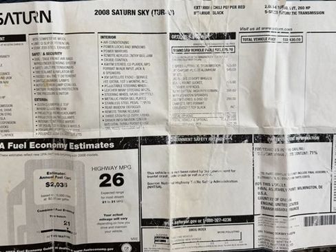 Used 2008 Saturn Sky Red Line RWD image 25