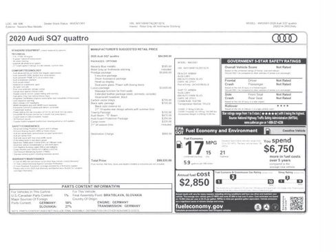 Used 2020 Audi SQ7 Prestige w/ Prestige Package AWD/4WD image 18