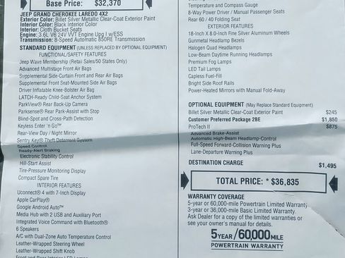 Used 2021 Jeep Grand Cherokee Laredo image 12