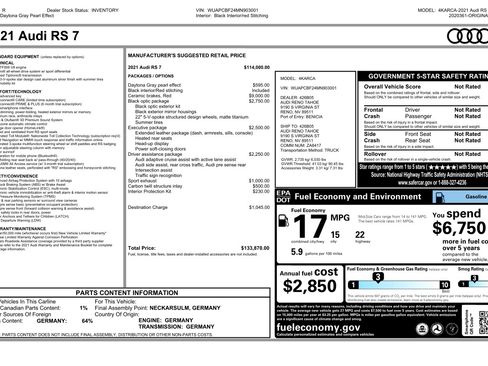 Used 2021 Audi RS 7 Sportback w/ Black Optic Package image 14