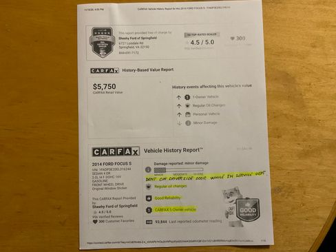 Used 2014 Ford Focus S image 15