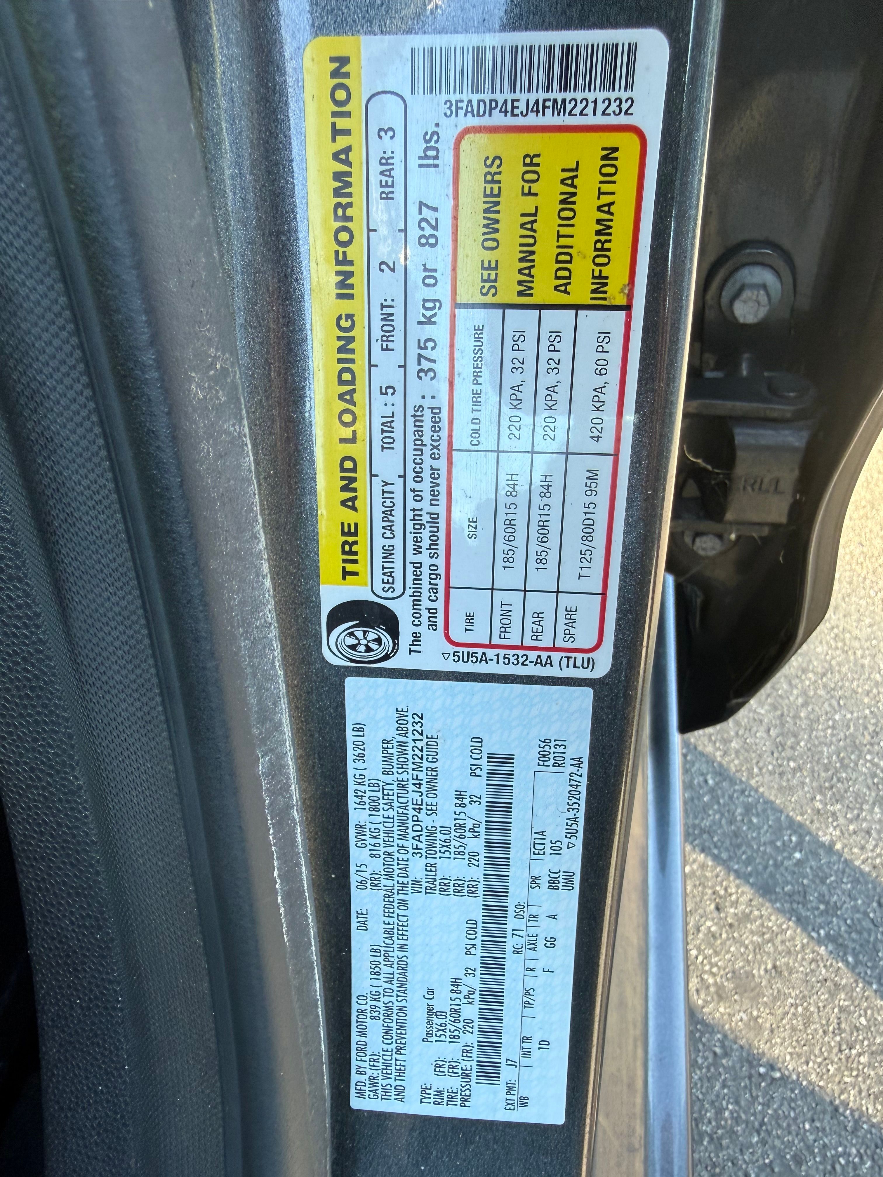 Used 2015 Ford Fiesta SE w/ Exterior Protection Package FWD image 17