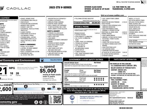 Used 2023 Cadillac CT5 V w/ Premium Package image 16