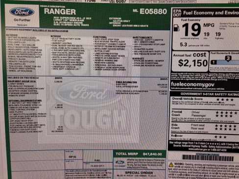 Used 2021 Ford Ranger Lariat w/ Tremor Off-Road Package image 13
