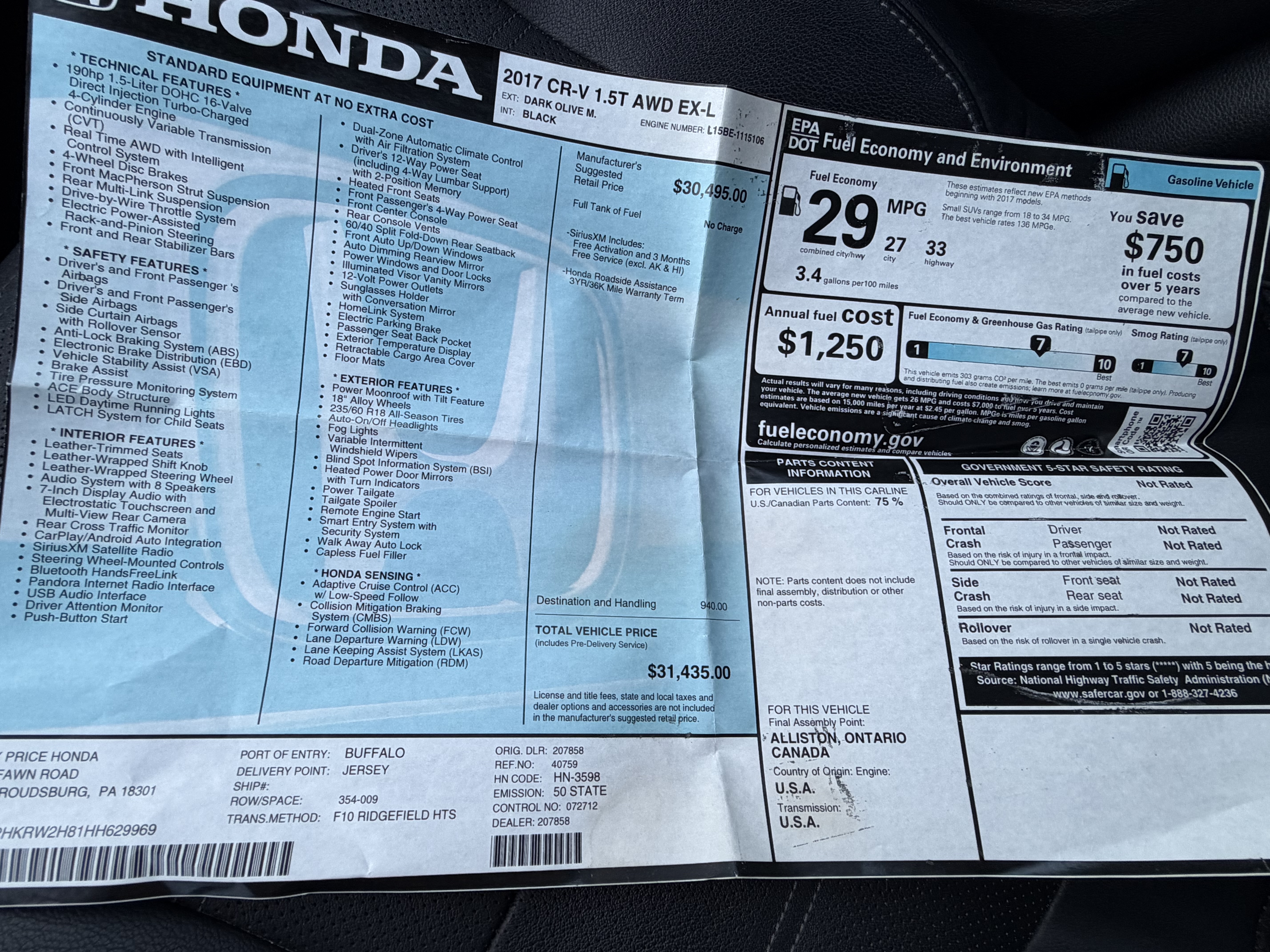 Used 2017 Honda CR-V EX-L image 13