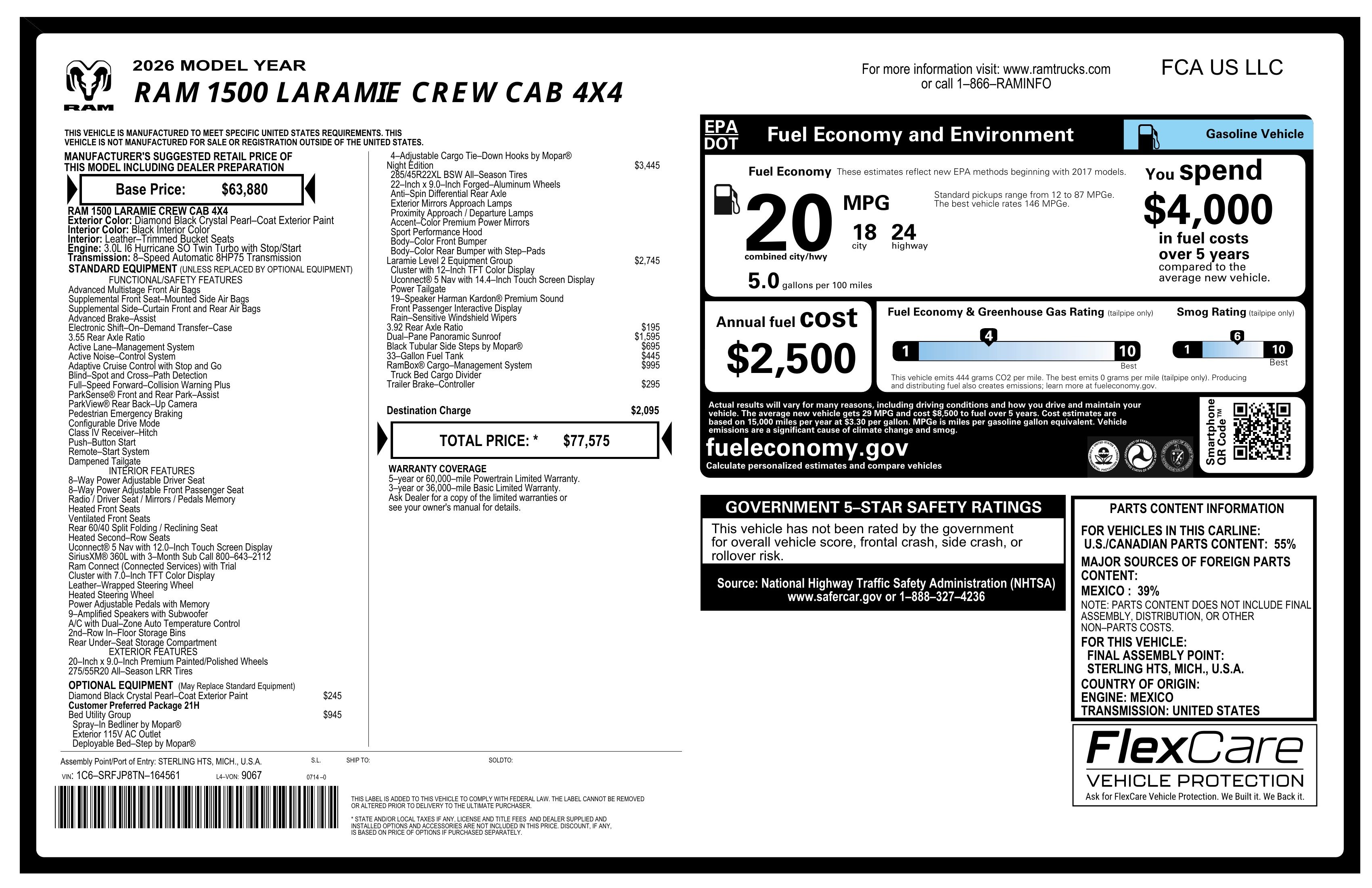 Used 2026 RAM 1500 Laramie w/ Night Edition AWD/4WD image 2