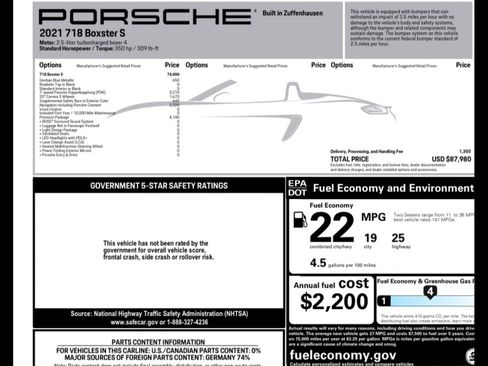 Used 2021 Porsche 718 Boxster S RWD image 14