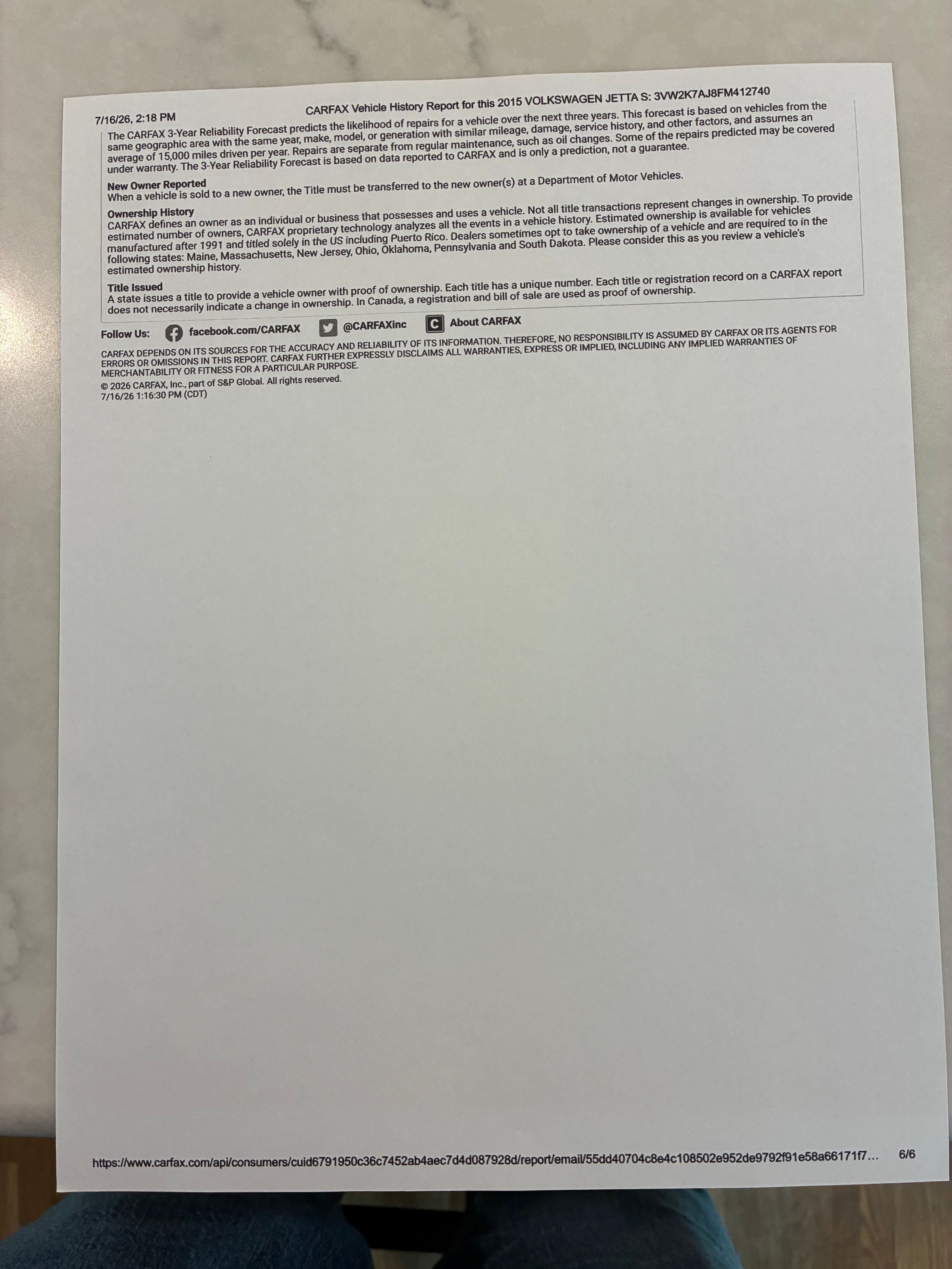 Used 2015 Volkswagen Jetta S FWD image 19