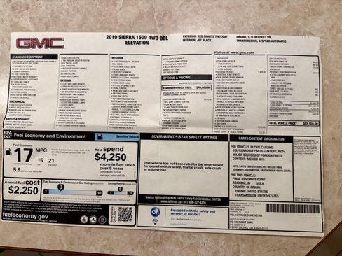 Used 2019 GMC Sierra 1500 Elevation w/ Elevation Value Package image 2